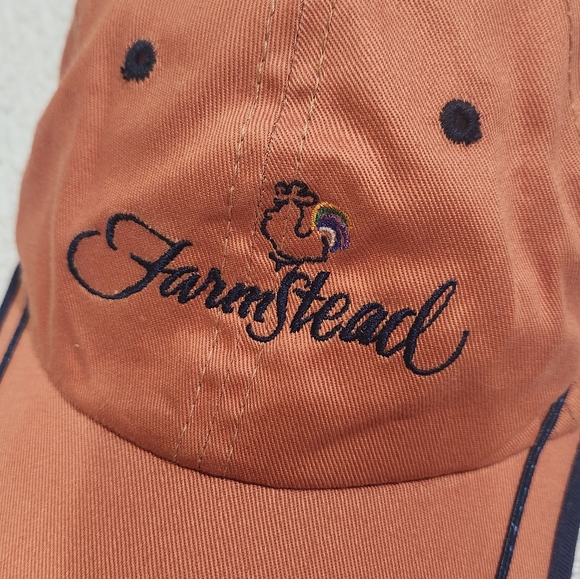 Farmstead Meadowlands Golf‎ Pro Series Hat CAP. Orange W Navy Trim. - Picture 2 of 6
